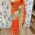 Orange Embroidered Pure Art Silk Saree With Blouse