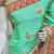 Green Embroidered Chiffon Saree With Blouse