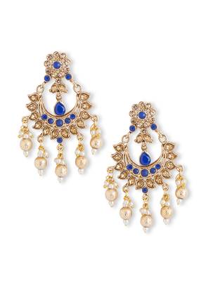 Blue Bollywood Style Chandbali 1