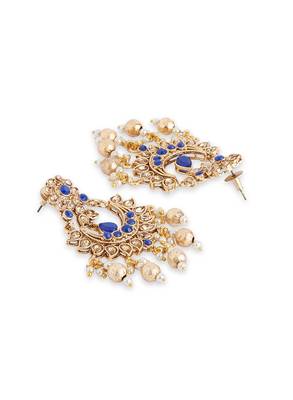 Blue Bollywood Style Chandbali 2