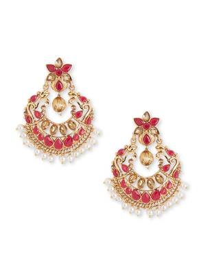 Red Partywear Chandbali 1