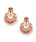 Red Partywear Chandbali