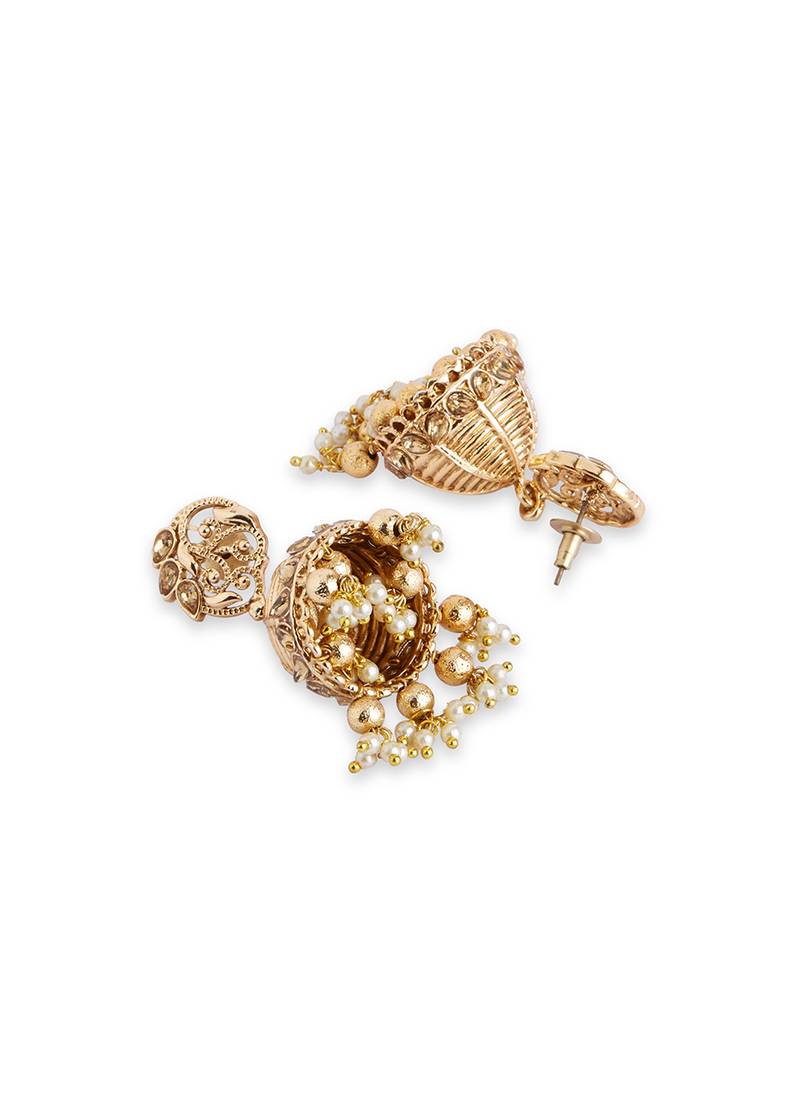 Bollywood Style Gold Jhumkas
