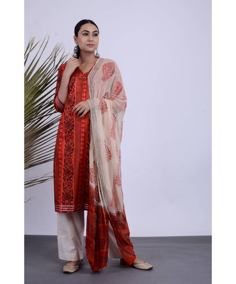 Florita Cotton Hand Block Set Three