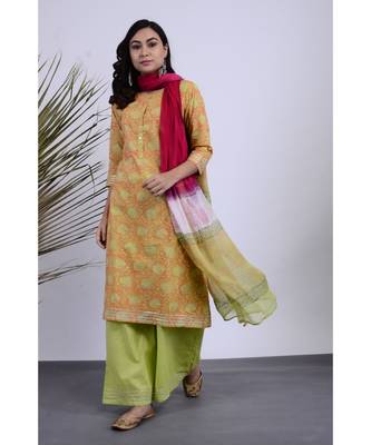 KrishnaKranti Hand Blocked Set 1