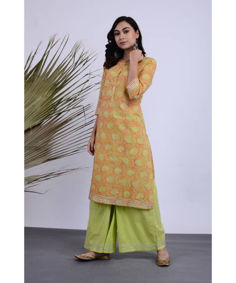 KrishnaKranti Hand Blocked Set