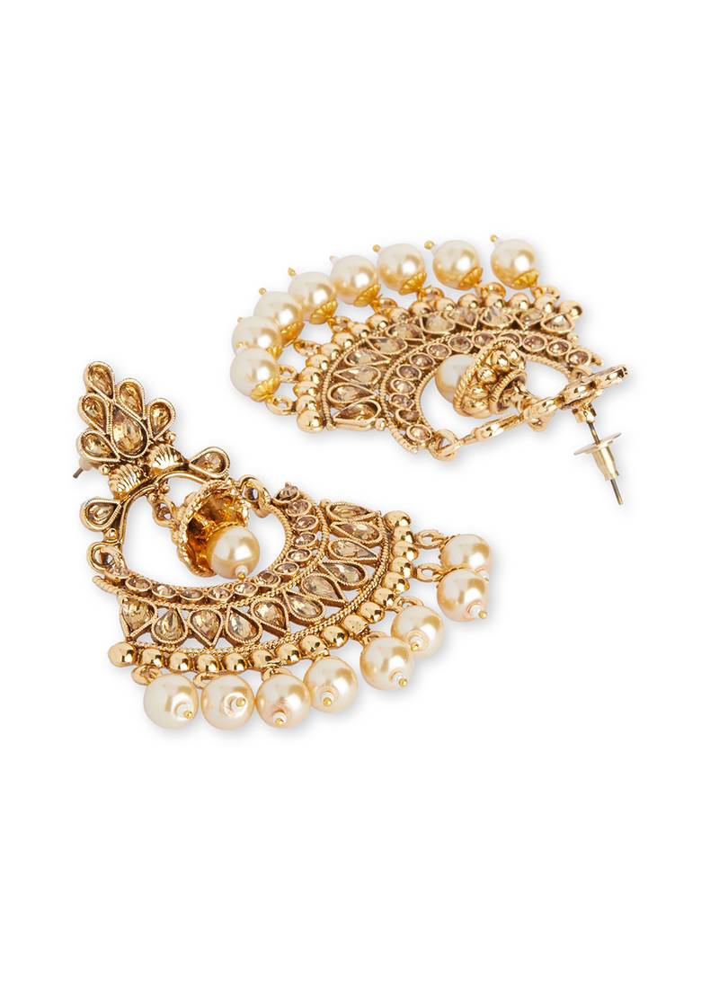 Big Antiqe Gold Chandbali