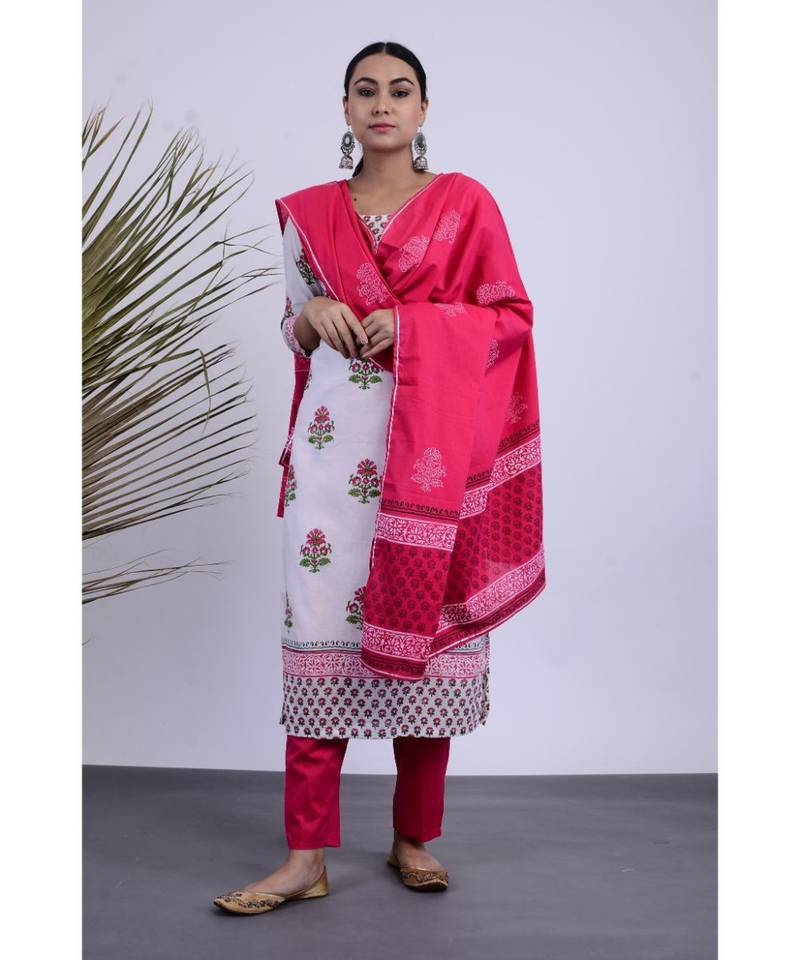 Dipti Cotton Hand Block Set-Two