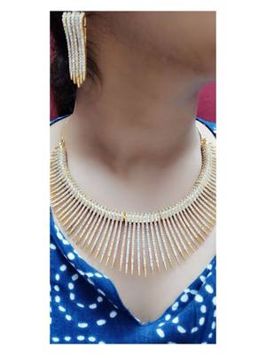 Gold american diamonds necklace sets 4