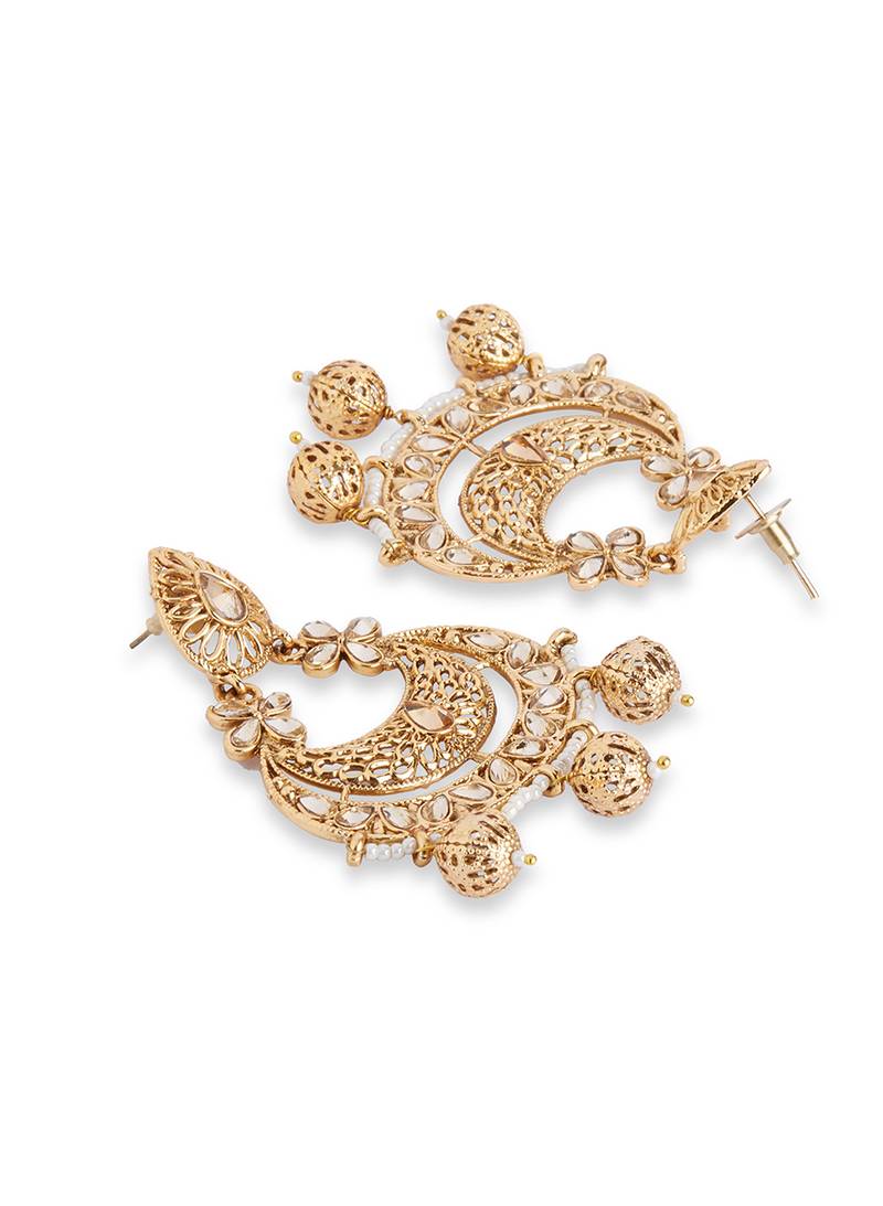 Antiqe Gold Traditional Chandbali