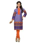 Women'S Multicolor Printed Cotton Ethnic Kurti
