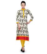 Women'S Green Printed Rayon Ethnic Kurti