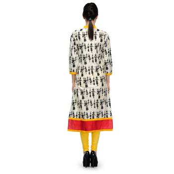 Women'S Green Printed Rayon Ethnic Kurti 3