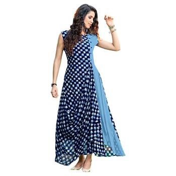 Women'S Multicolor Printed Georgette Ethnic Kurti 1