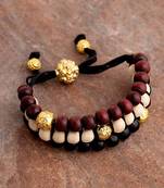 Colourful and Golden OM Beaded Mahadev Bracelet