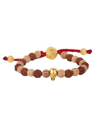 Gold-Plated OM Bead Mahadev Rudraksha Bracelet 2