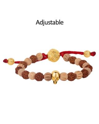 Gold-Plated OM Bead Mahadev Rudraksha Bracelet 3