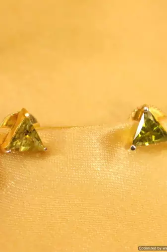 Embellished Green Garnet Studs