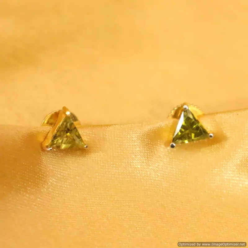 Embellished Green Garnet Studs