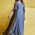 Violet Embroidered Silk Blend Stitched Salwar With Dupatta