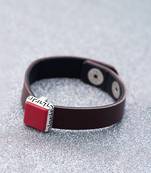 Milestone Brown Leather Bracelet