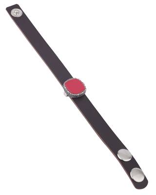 Broad Brown Leather Milestone Bracelet 3