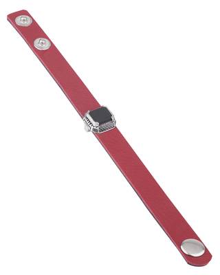 Black Stone Studded Milestone Leather Bracelet 3