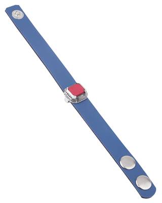 Blue & Red Milestone Leather Bracelet 3
