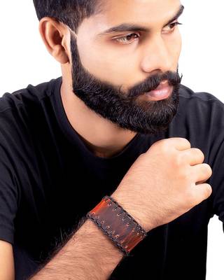 Leather Trend Wrap Bracelet with Stitch Design 5