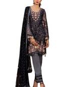 Black Embroidered Net Salwar