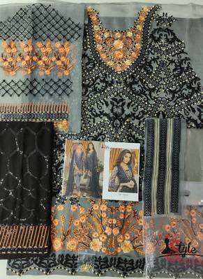 Black Embroidered Net Salwar 2