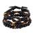 Black Wood Beads Bracelet For Men Set Of 3