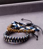 Set of 3 Wooden Beads and Braid Wrap Bracelet from Cool Stacked