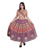 Cotton Floral Printed Jaipuri Long Kurti