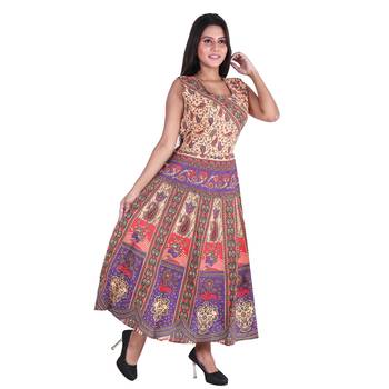 Cotton Floral Printed Jaipuri Long Kurti 2