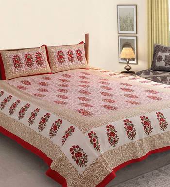 Yellow Double Bedsheet Printed Bedsheet 1