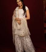 White sharara dress
