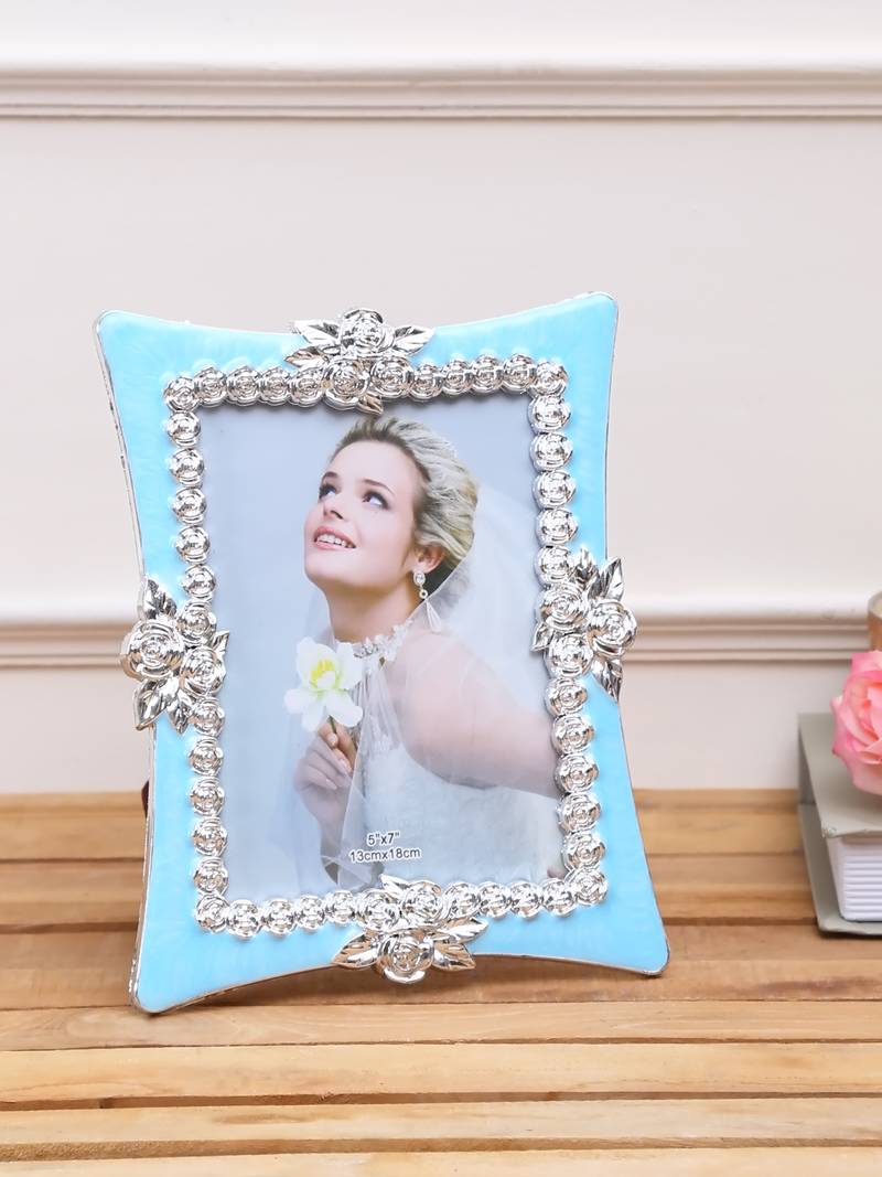 Charming And Shiny Pale Blue Photo Frame