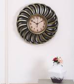 Golden Finish Spiral Wall Clock