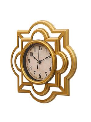 Abstract Design Golden Finish Wall Clock 3