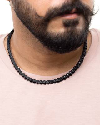 Black Rhodium Plated Motorcycle Diaries Bike Chain 5