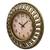 Chain Pattern Golden Finish Wall Clock