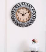 Chain Pattern Silver Finish Wall Clock