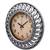 Chain Pattern Silver Finish Wall Clock