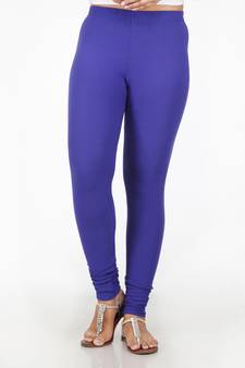 Women  Blue Polycotton Churidar Legging  