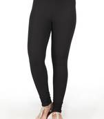 Women  Black Polycotton Churidar Legging  