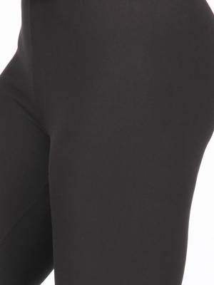 Women  Black Polycotton Churidar Legging   3