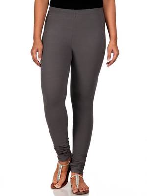 Women  Grey Polycotton Churidar Legging   1