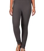 Women  Grey Polycotton Churidar Legging  