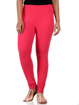Women  Hot Pink Polycotton Churidar Legging   1